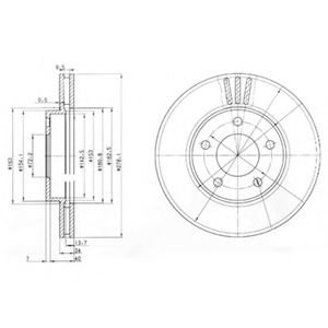 Disc frana MAZDA TRIBUTE (EP) (2000 - 2008) DELPHI BG3792 piesa NOUA