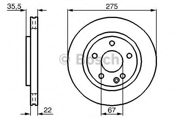 Disc frana MERCEDES A-CLASS (W168) (1997 - 2004) BOSCH 0 986 478 474 piesa NOUA