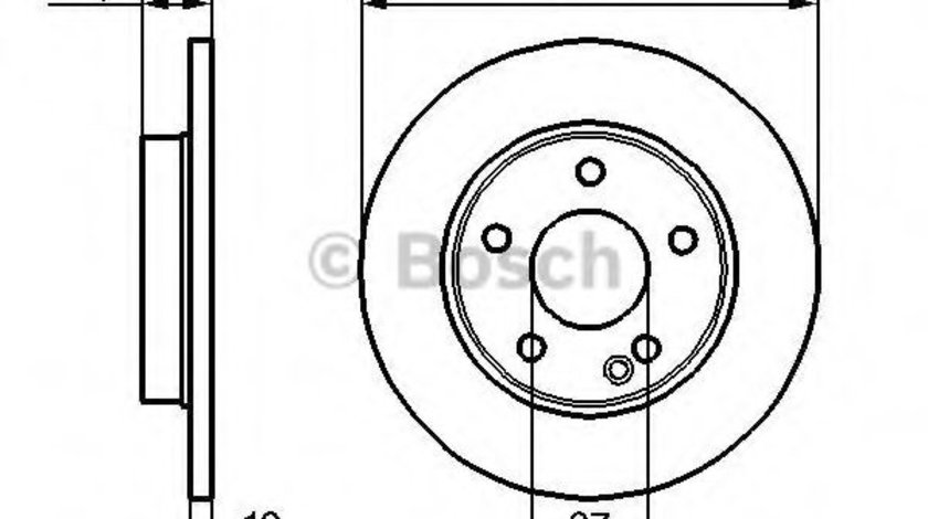 Disc frana MERCEDES A-CLASS (W168) (1997 - 2004) BOSCH 0 986 478 874 piesa NOUA