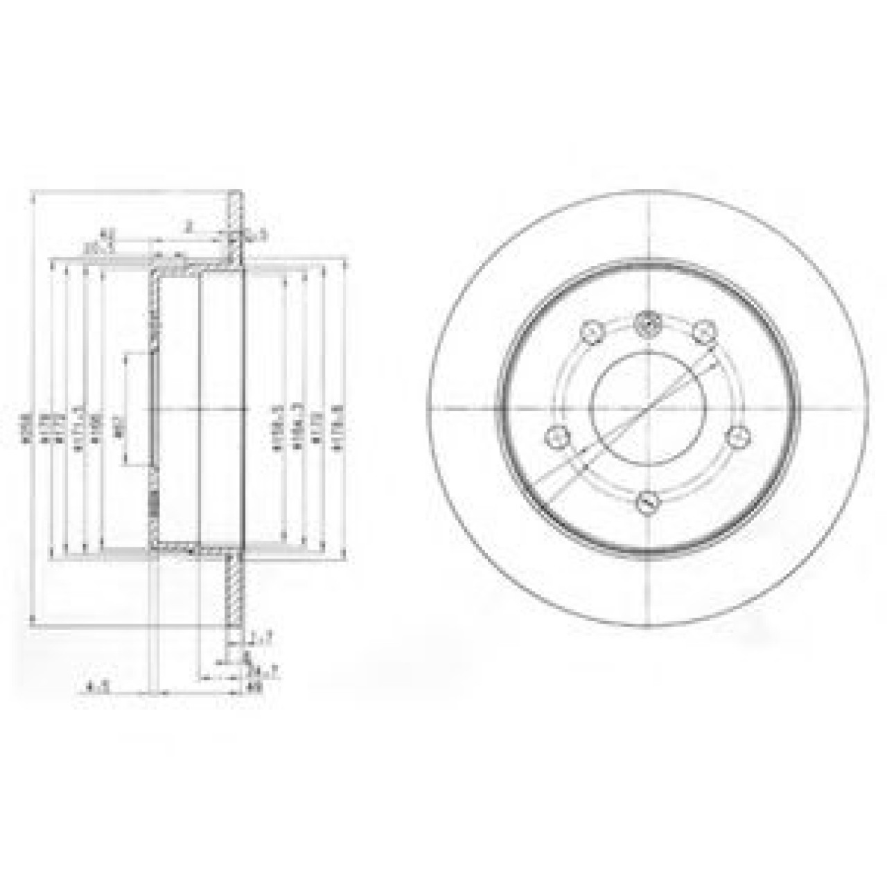 Disc frana MERCEDES A-CLASS (W168) (1997 - 2004) DELPHI BG3710 piesa NOUA