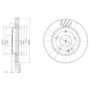 Disc frana MERCEDES A-CLASS (W168) (1997 - 2004) DELPHI BG3395 piesa NOUA