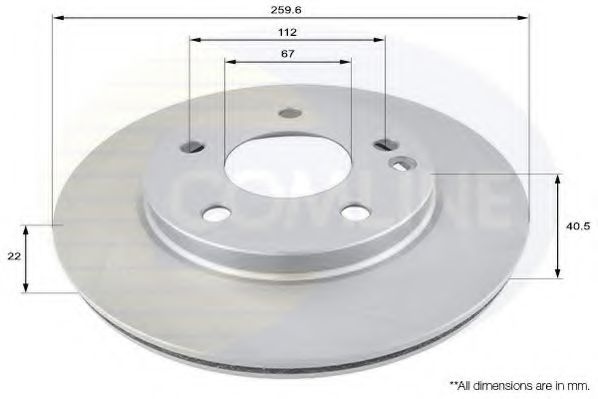Disc frana MERCEDES A-CLASS (W168) (1997 - 2004) COMLINE ADC1605V piesa NOUA