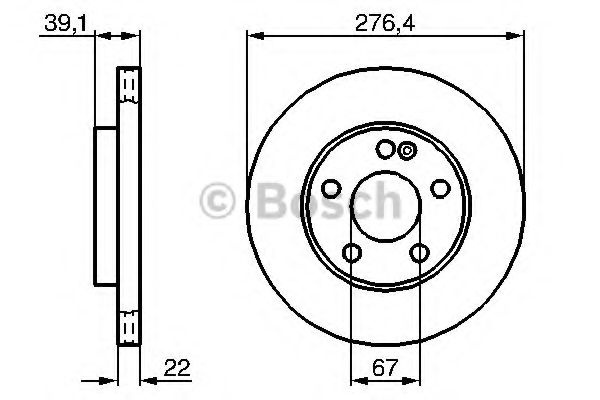 Disc frana MERCEDES A-CLASS (W169) (2004 - 2012) BOSCH 0 986 479 186 piesa NOUA