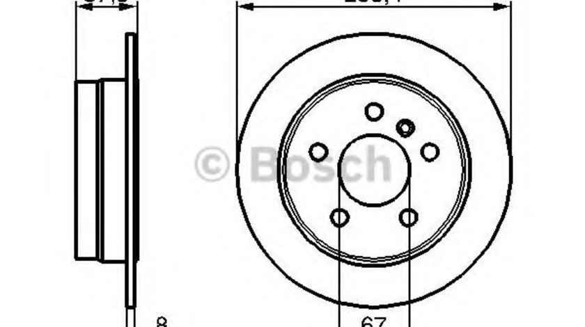 Disc frana MERCEDES A-CLASS (W169) (2004 - 2012) BOSCH 0 986 479 235 piesa NOUA