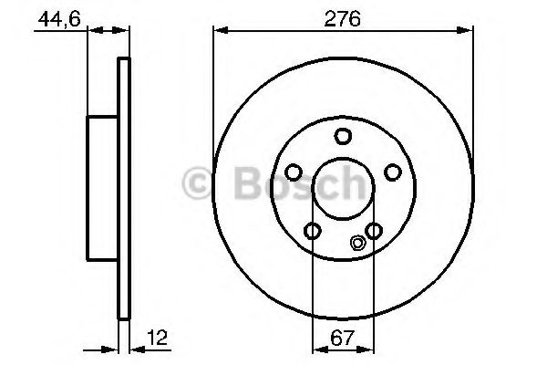 Disc frana MERCEDES A-CLASS (W169) (2004 - 2012) BOSCH 0 986 479 185 piesa NOUA