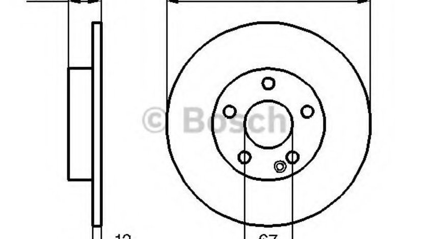 Disc frana MERCEDES A-CLASS (W169) (2004 - 2012) BOSCH 0 986 479 185 piesa NOUA