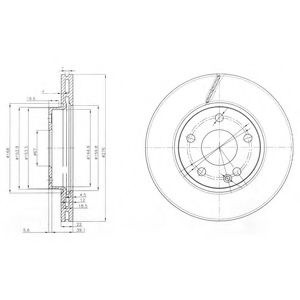 Disc frana MERCEDES A-CLASS (W169) (2004 - 2012) DELPHI BG3845C piesa NOUA
