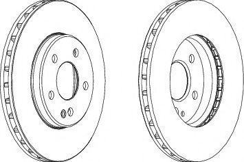 Disc frana MERCEDES A-CLASS (W169) (2004 - 2012) FERODO DDF1316 piesa NOUA