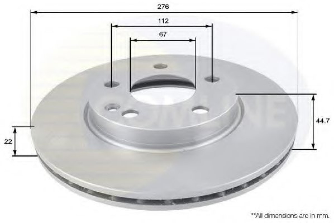 Disc frana MERCEDES A-CLASS (W169) (2004 - 2012) COMLINE ADC1642V piesa NOUA