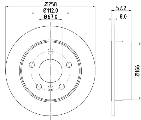 Disc frana MERCEDES A-CLASS (W169) (2004 - 2012) KRIEGER 0950004239 piesa NOUA