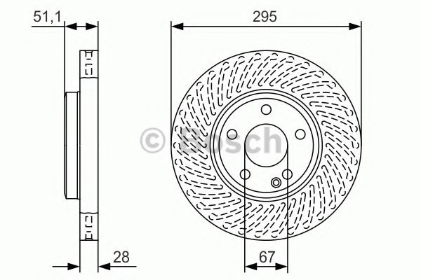 Disc frana MERCEDES A-CLASS (W176) (2012 - 2016) BOSCH 0 986 479 A58 piesa NOUA