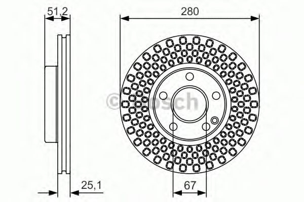 Disc frana MERCEDES A-CLASS (W176) (2012 - 2016) BOSCH 0 986 479 A00 piesa NOUA