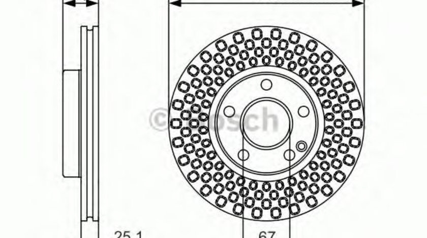 Disc frana MERCEDES A-CLASS (W176) (2012 - 2016) BOSCH 0 986 479 A00 piesa NOUA