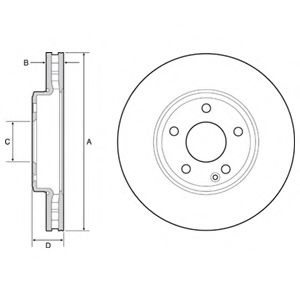 Disc frana MERCEDES A-CLASS (W176) (2012 - 2016) DELPHI BG4646C piesa NOUA