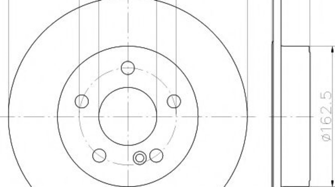 Disc frana MERCEDES A-CLASS (W176) (2012 - 2016) HELLA PAGID 8DD 355 119-431 piesa NOUA