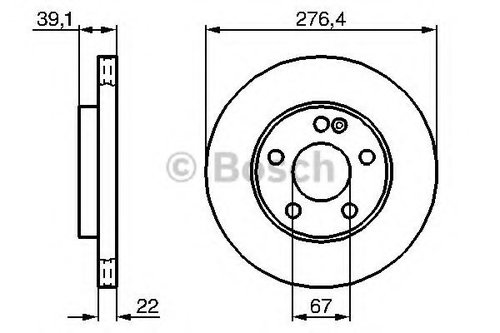 Disc frana MERCEDES B-CLASS (W245) (2005 - 2011) BOSCH 0 986 479 186 piesa NOUA