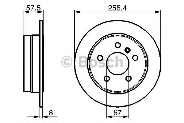 Disc frana MERCEDES B-CLASS (W245) (2005 - 2011) BOSCH 0 986 479 235 piesa NOUA