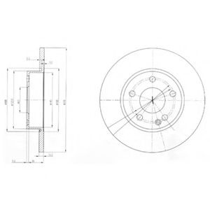 Disc frana MERCEDES B-CLASS (W245) (2005 - 2011) DELPHI BG3840 piesa NOUA