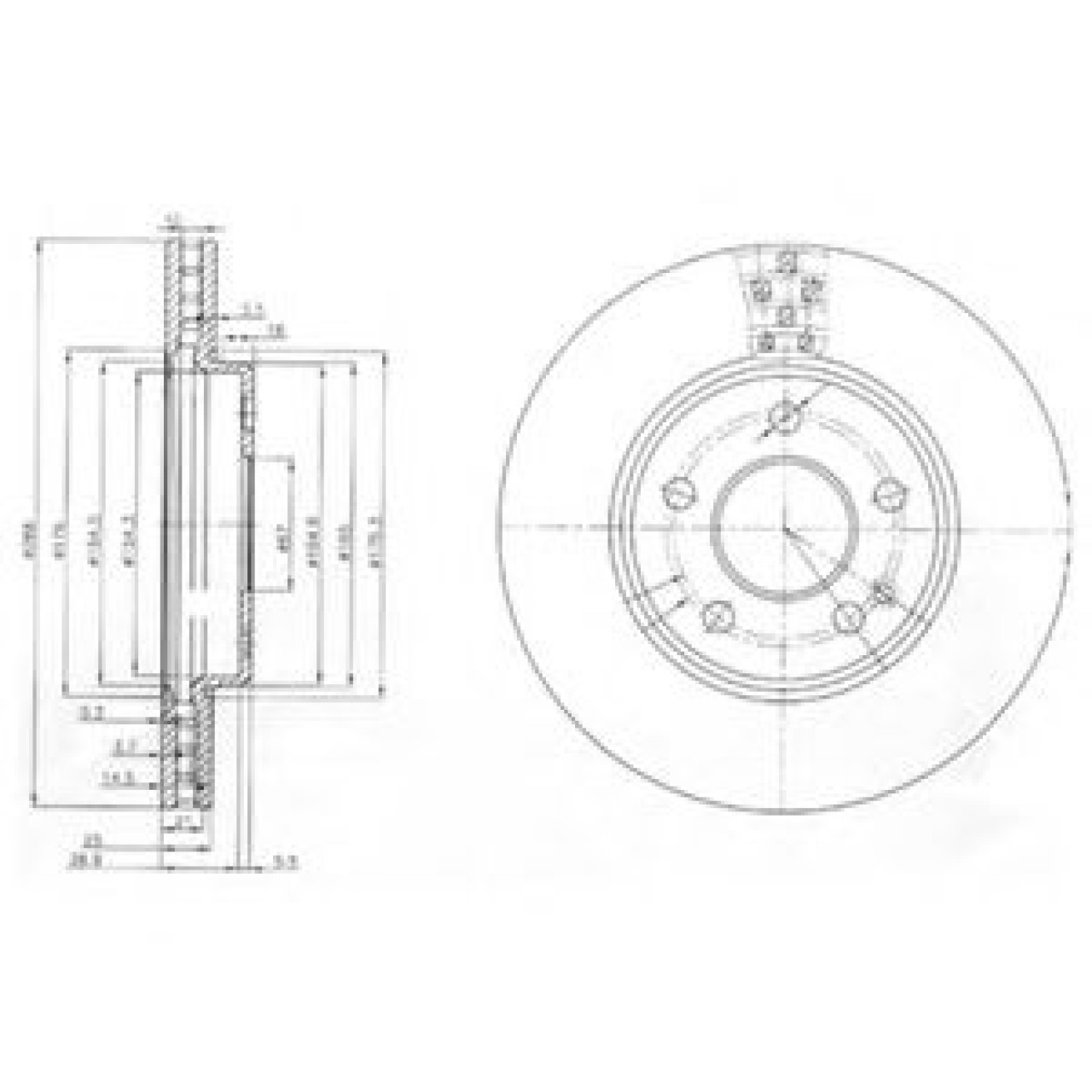 Disc frana MERCEDES B-CLASS (W245) (2005 - 2011) DELPHI BG3909 piesa NOUA