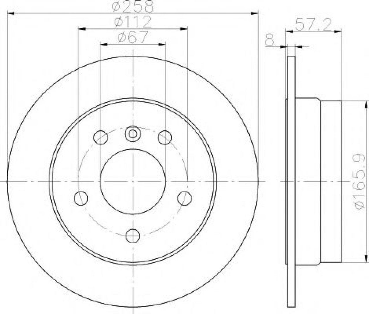 Disc frana MERCEDES B-CLASS (W245) (2005 - 2011) TEXTAR 92132103 piesa NOUA