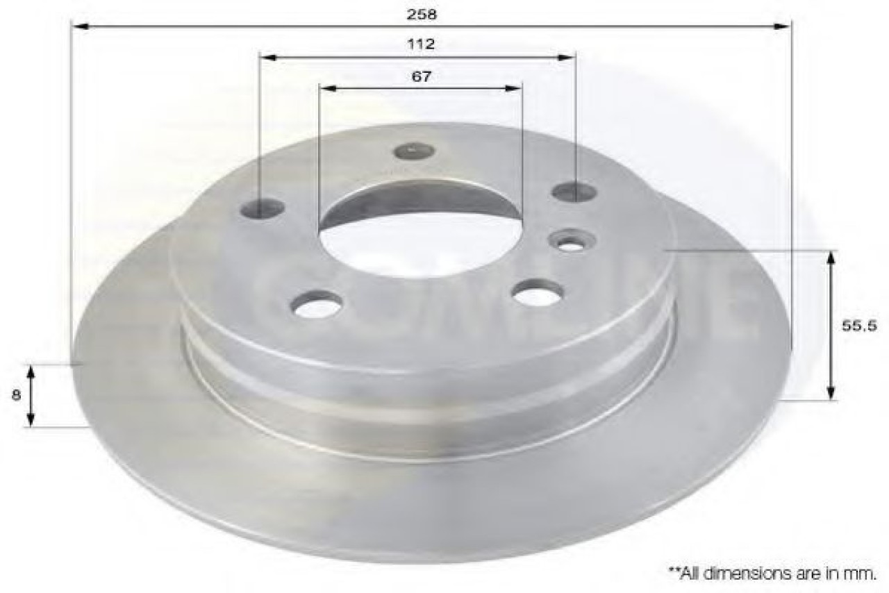 Disc frana MERCEDES B-CLASS (W245) (2005 - 2011) COMLINE ADC1643 piesa NOUA