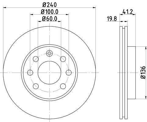 Disc frana MERCEDES B-CLASS (W245) (2005 - 2011) KRIEGER 0950004240 piesa NOUA