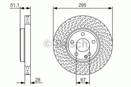 Disc frana MERCEDES B-CLASS (W246, W242) (2011 - 2016) BOSCH 0 986 479 A58 piesa NOUA