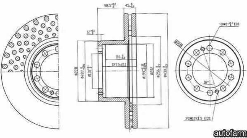 Disc frana MERCEDES-BENZ ACTROS MP2 / MP3 BERAL BCR323A