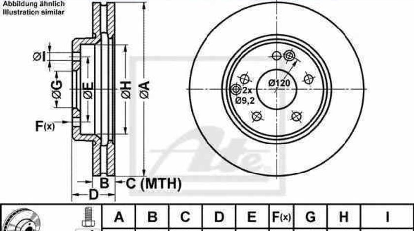 Disc frana MERCEDES-BENZ C-CLASS W202 ATE 24.0125-0110.1