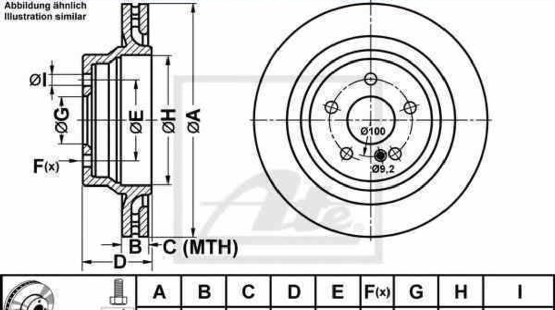 Disc frana MERCEDES-BENZ CLS C219 ATE 24.0124-0236.1