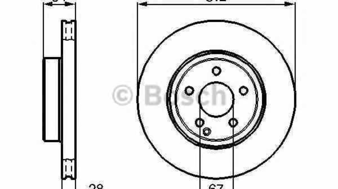 Disc frana MERCEDES-BENZ E-CLASS W211 BOSCH 0 986 479 040