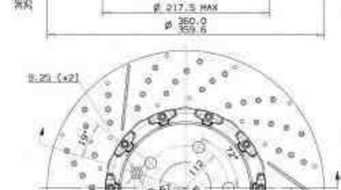 Disc frana MERCEDES-BENZ E-CLASS (W211) BREMBO 09.9764.23