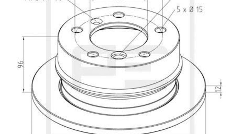 Disc frana MERCEDES-BENZ G-CLASS Cabrio (W463) PETERS 016.290-00