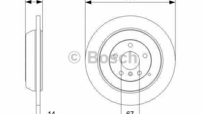 Disc frana MERCEDES-BENZ M-CLASS W164 BOSCH 0 986 479 330