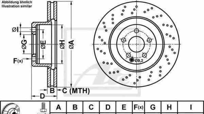 Disc frana MERCEDES-BENZ S-CLASS W221 ATE 24.0132-0138.1