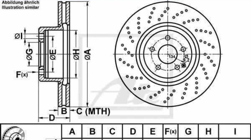 Disc frana MERCEDES-BENZ S-CLASS W221 ATE 24.0136-0102.1