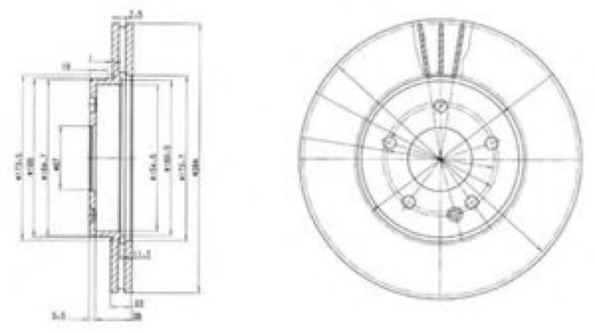 Disc frana MERCEDES C-CLASS Combi (S202) (1996 - 2001) DELPHI BG2768 piesa NOUA