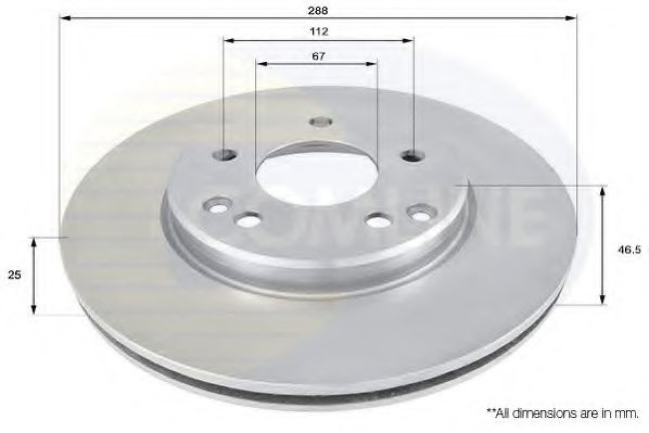 Disc frana MERCEDES C-CLASS Combi (S202) (1996 - 2001) COMLINE ADC1603V piesa NOUA