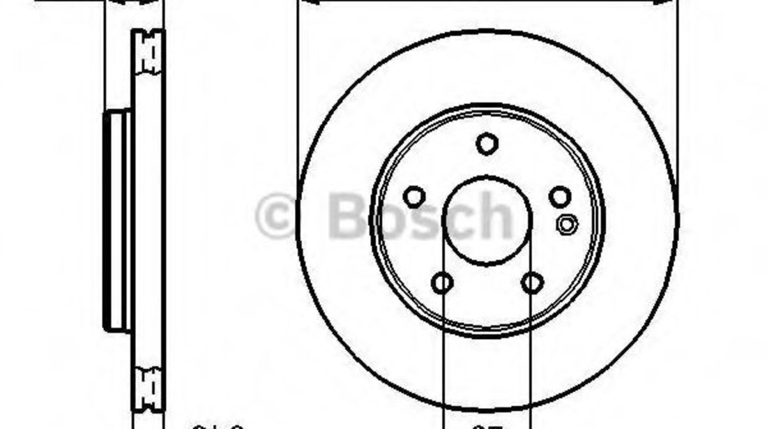 Disc frana MERCEDES C-CLASS Combi (S202) (1996 - 2001) BOSCH 0 986 478 301 piesa NOUA