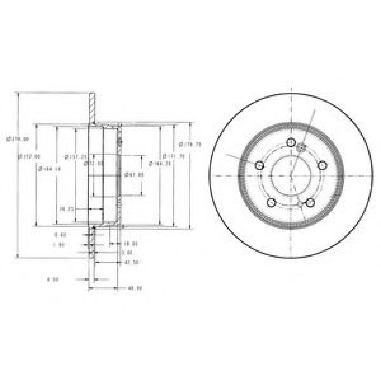 Disc frana MERCEDES C-CLASS Combi (S202) (1996 - 2001) DELPHI BG3326C piesa NOUA