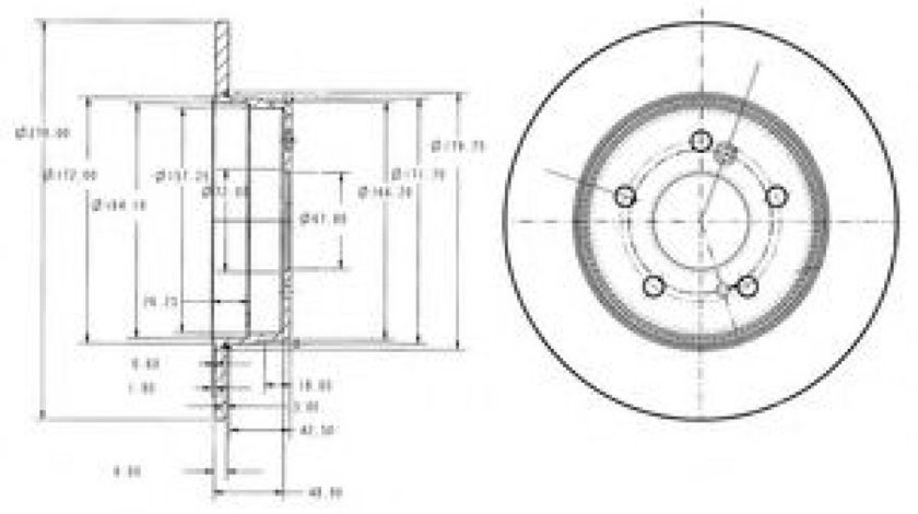 Disc frana MERCEDES C-CLASS Combi (S202) (1996 - 2001) DELPHI BG3326C piesa NOUA