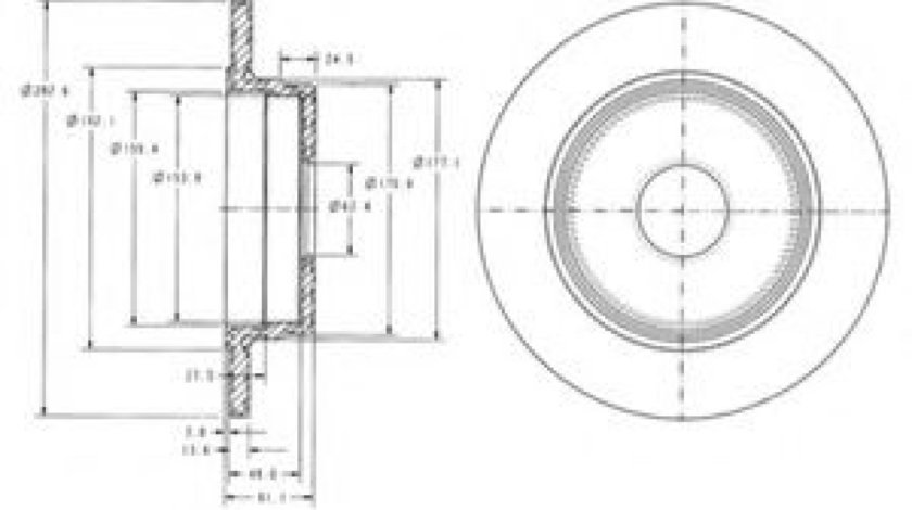 Disc frana MERCEDES C-CLASS Combi (S202) (1996 - 2001) DELPHI BG2510 piesa NOUA