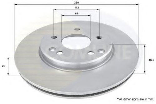 Disc frana MERCEDES C-CLASS Sportscoupe (CL203) (2001 - 2011) COMLINE ADC1603V piesa NOUA