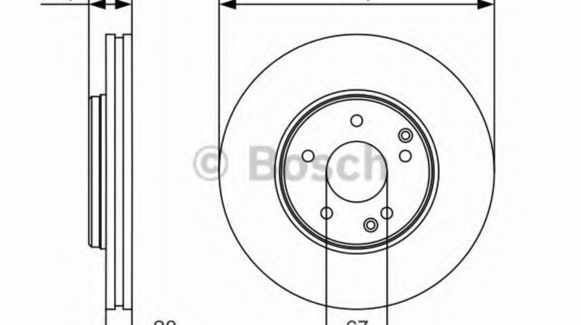 Disc frana MERCEDES C-CLASS Sportscoupe (CL203) (2001 - 2011) BOSCH 0 986 479 R79 piesa NOUA