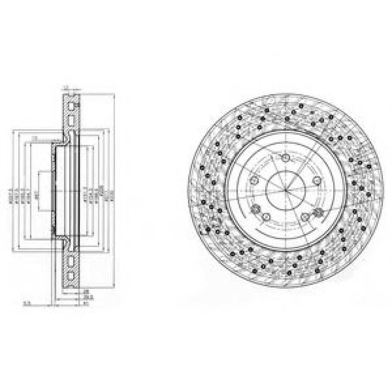 Disc frana MERCEDES C-CLASS T-Model (S203) (2001 - 2007) DELPHI BG3985C piesa NOUA