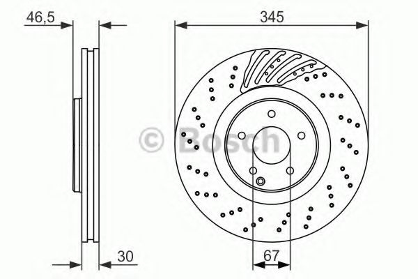 Disc frana MERCEDES C-CLASS T-Model (S203) (2001 - 2007) BOSCH 0 986 479 651 piesa NOUA
