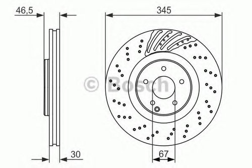 Disc frana MERCEDES C-CLASS T-Model (S203) (2001 - 2007) BOSCH 0 986 479 651 piesa NOUA