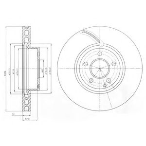 Disc frana MERCEDES C-CLASS T-Model (S204) (2007 - 2014) DELPHI BG9075C piesa NOUA