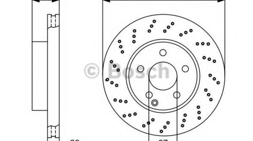 Disc frana MERCEDES C-CLASS T-Model (S204) (2007 - 2014) BOSCH 0 986 479 331 piesa NOUA