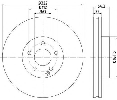 Disc frana MERCEDES C-CLASS T-Model (S204) (2007 - 2014) TEXTAR 92163503 piesa NOUA
